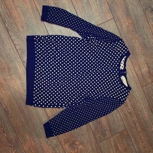LOFT like New polka dot sweater SZ L